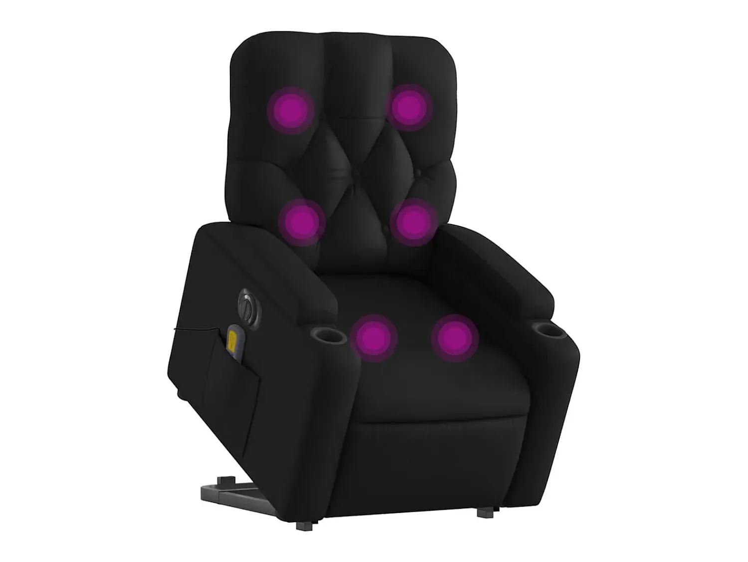Poltrona* Poltrona Confortável | Poltrona reclinável elevatória elétrica couro artificial SHL336228 Preto