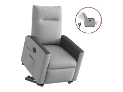 Sale Poltrona Confortável | Poltrona reclinável elevatória elétrica tecido -nublado SHL248458 Cinzento