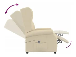 Poltrona Confortável | Poltrona reclinável elétrica tecido cor SHL876865^ Poltrona