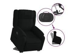 Poltrona| Poltrona Confortável | Poltrona reclinável elevatória tecido SHL608452 Preto