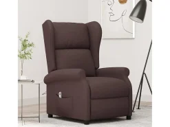 Poltrona| Poltrona Confortável | Poltrona reclinável elétrica tecido -escuro SHL231476 Castanho