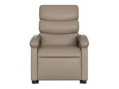Poltrona Confortável | Poltrona reclinável elevatória couro artificial cor cappuccino SHL839245^ Poltrona