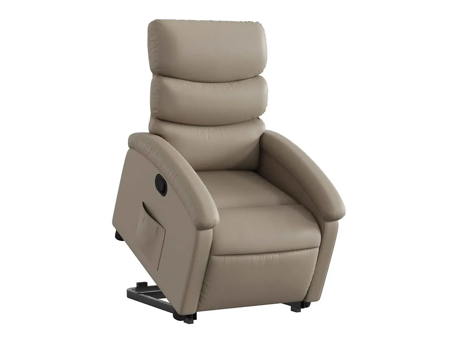Poltrona Confortável | Poltrona reclinável elevatória couro artificial cor cappuccino SHL839245^ Poltrona