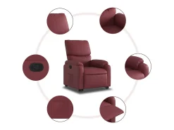 Poltrona| Poltrona Confortável | Poltrona reclinável elevatória couro artificial tinto SHL829117 Vermelho