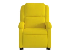 Poltrona| Poltrona Confortável | Poltrona reclinável elevatória elétrica veludo SHL258658 Amarelo