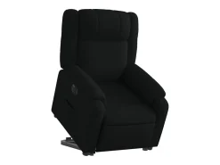 Poltrona| Poltrona Confortável | Poltrona reclinável elevatória elétrica tecido SHL725968 Preto