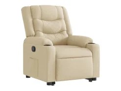 New Poltrona Confortável | Poltrona reclinável elevatória tecido cor SHL418708 Creme