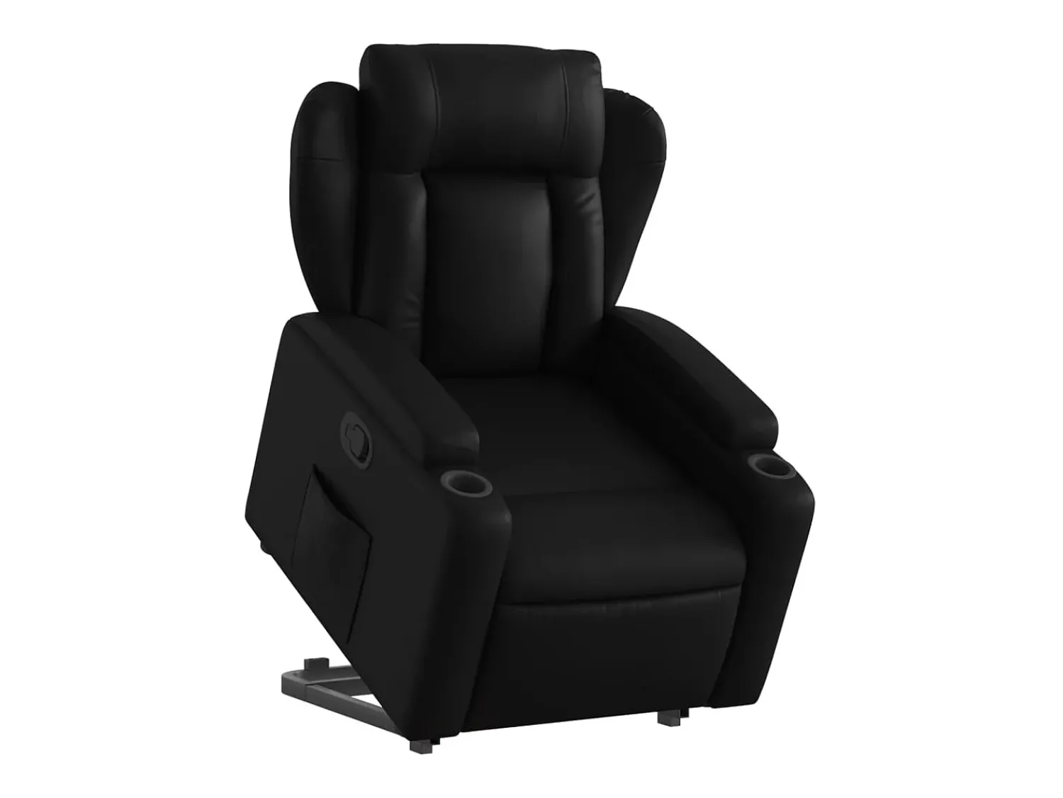 Poltrona| Poltrona Confortável | Poltrona reclinável elevatória couro artificial SHL593401 Preto