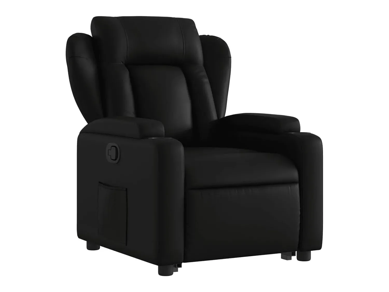 Poltrona| Poltrona Confortável | Poltrona reclinável elevatória couro artificial SHL593401 Preto