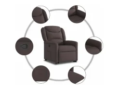 Poltrona Confortável | Poltrona reclinável elevatória tecido -escuro SHL217831^ Poltrona