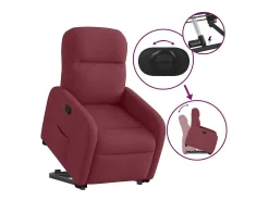 Poltrona| Poltrona Confortável | Poltrona reclinável elevatória tecido tinto SHL926403 Vermelho