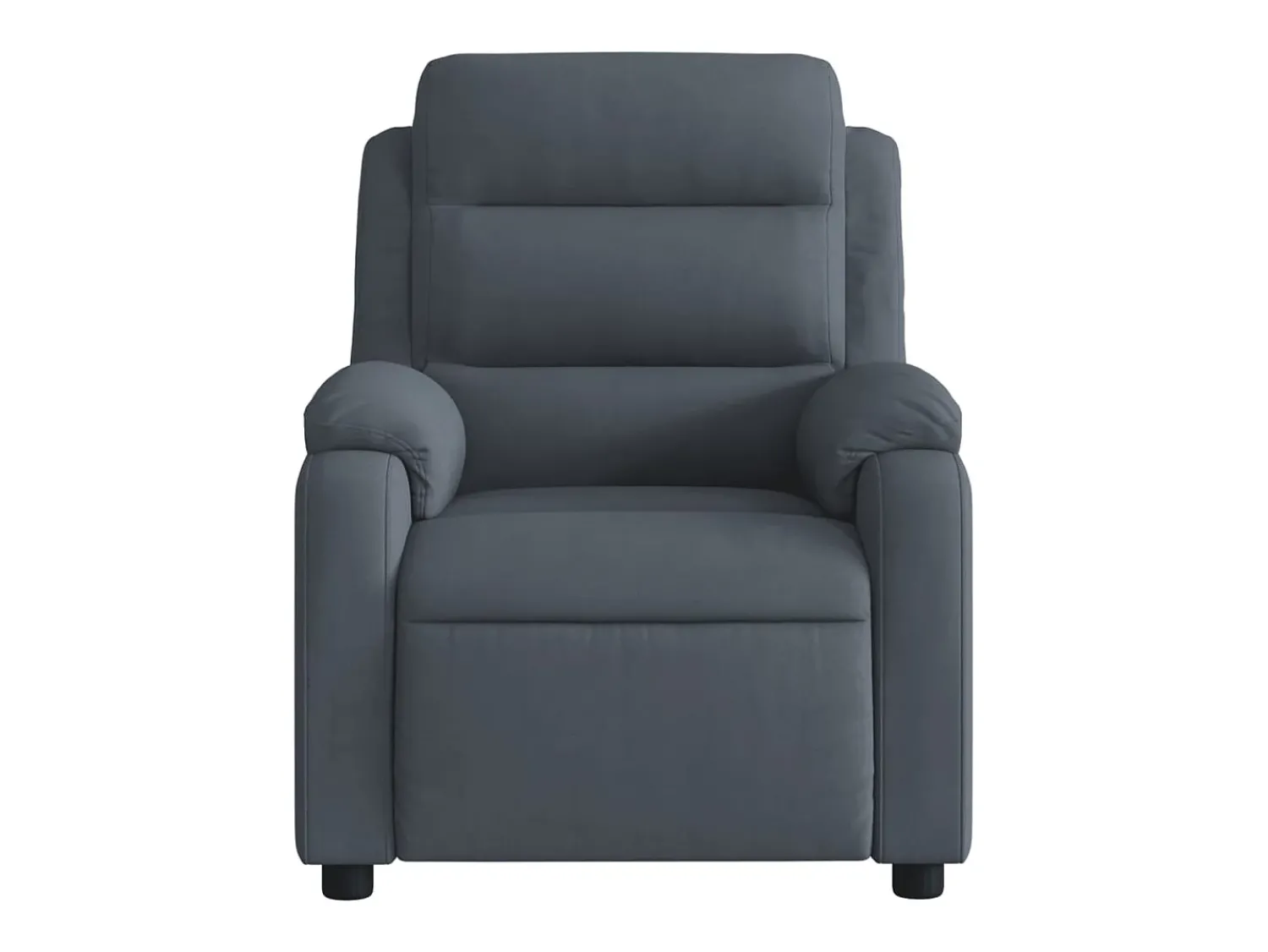 Poltrona* Poltrona Confortável | Poltrona reclinável elétrica veludo cinzento-escuro SHL120622 Cinza antracite