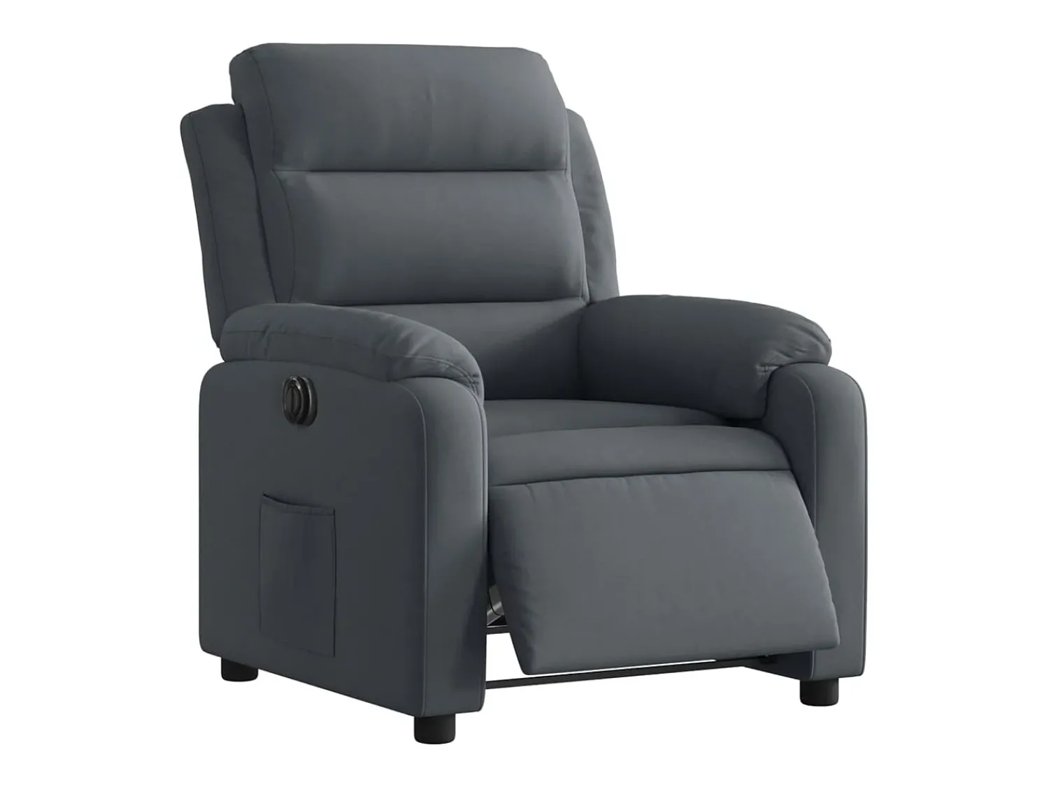Poltrona* Poltrona Confortável | Poltrona reclinável elétrica veludo cinzento-escuro SHL120622 Cinza antracite