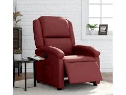 Poltrona Confortável | Poltrona reclinável elétrica couro artificial tinto SHL914856^ Poltrona
