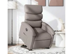 Poltrona* Poltrona Confortável | Poltrona reclinável elevatória tecido cinzento-acastanhado SHL402621 Taupe