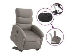 Poltrona* Poltrona Confortável | Poltrona reclinável elevatória tecido cinzento-acastanhado SHL402621 Taupe