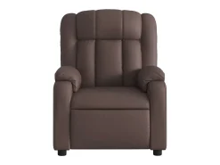 Poltrona| Poltrona Confortável | Poltrona reclinável elétrica couro artificial SHL241959 Castanho