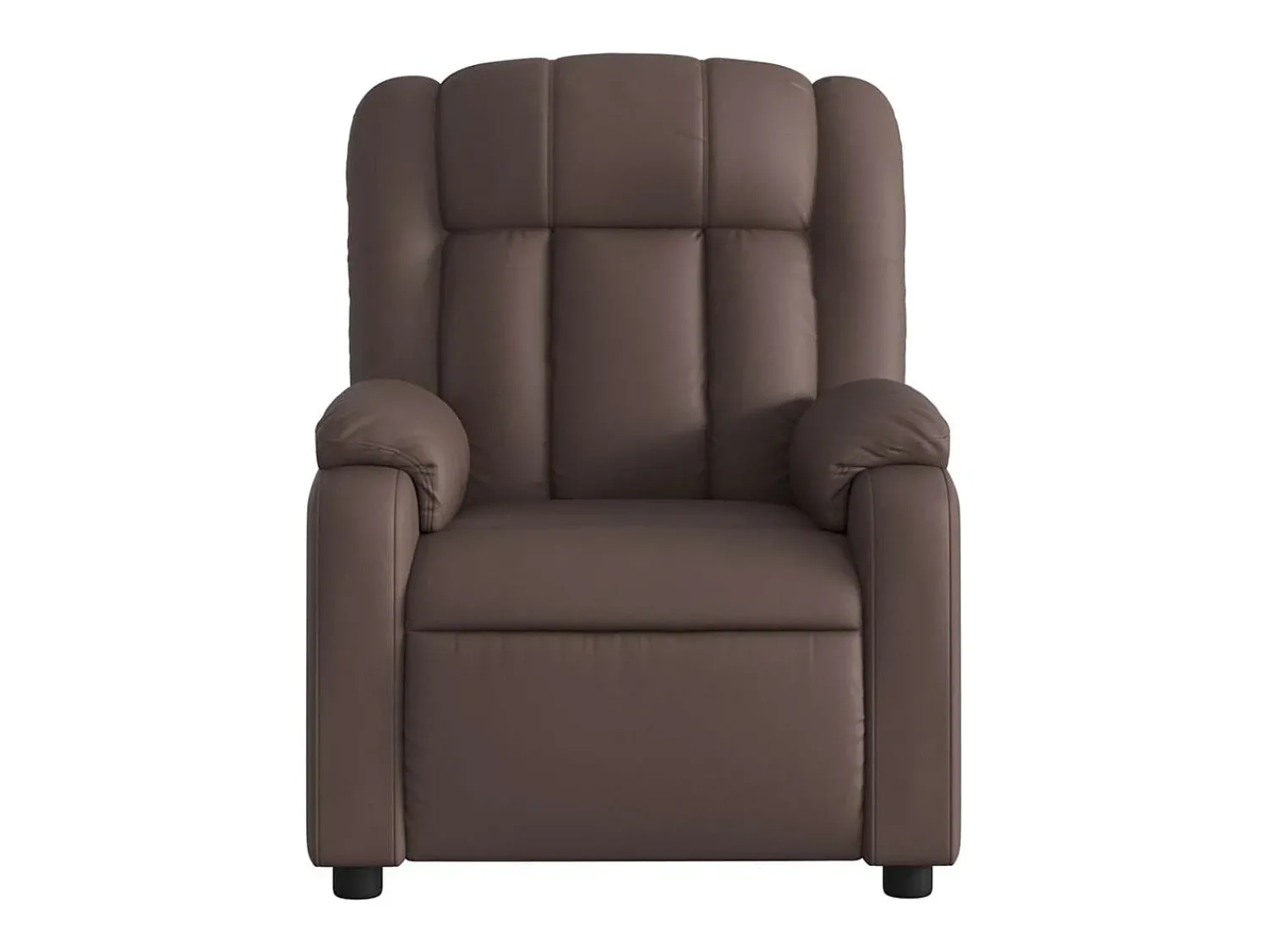 Poltrona| Poltrona Confortável | Poltrona reclinável elétrica couro artificial SHL241959 Castanho