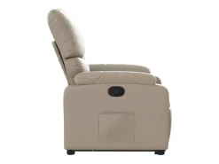 New Poltrona Confortável | Poltrona reclinável elevatória couro artificial cor cappuccino SHL395111 Castanho