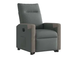 Poltrona| Poltrona Confortável | Poltrona reclinável elevatória elétrica tecido cinzento-escuro SHL555106 Cinza antracite