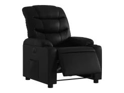 Poltrona| Poltrona Confortável | Poltrona reclinável elétrica couro artificial SHL481209 Preto
