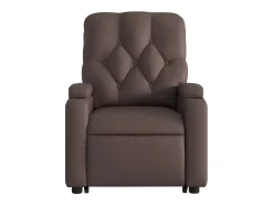 Poltrona* Poltrona Confortável | Poltrona reclinável elevatória couro artificial SHL761799 Castanho