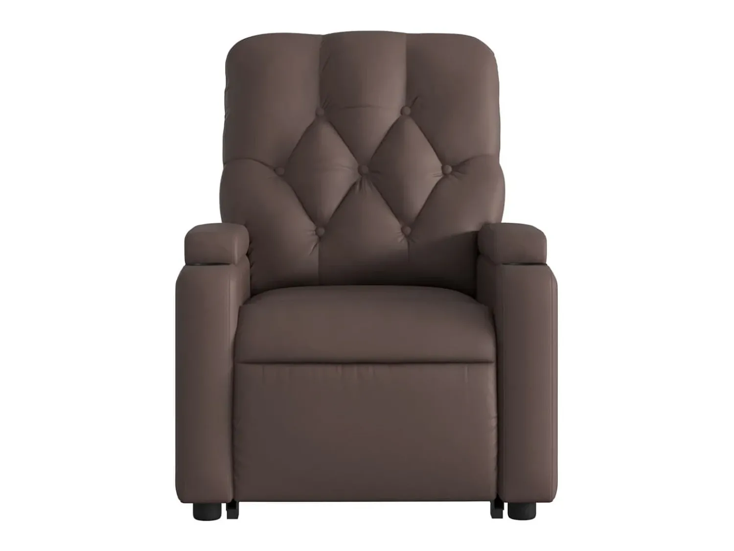 Poltrona* Poltrona Confortável | Poltrona reclinável elevatória couro artificial SHL761799 Castanho