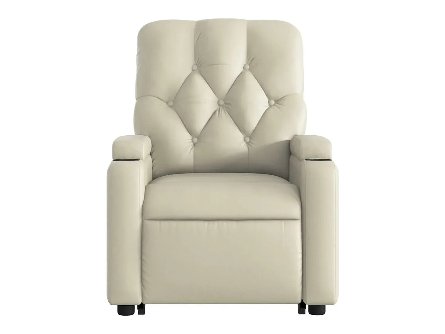 Poltrona* Poltrona Confortável | Poltrona reclinável elevatória elétrica couro artificial SHL690439 Creme