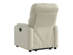 Poltrona* Poltrona Confortável | Poltrona reclinável elevatória elétrica couro artificial SHL690439 Creme
