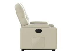 Poltrona* Poltrona Confortável | Poltrona reclinável elevatória elétrica couro artificial SHL690439 Creme