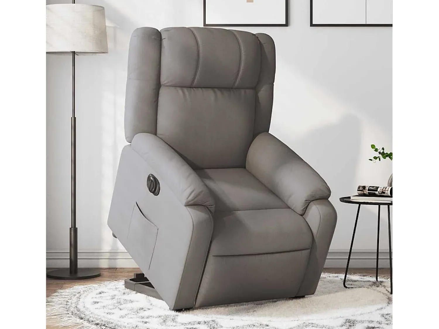 Poltrona* Poltrona Confortável | Poltrona reclinável elevatória elétrica cinza-acastanhado SHL471799 Taupe