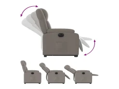 Poltrona* Poltrona Confortável | Poltrona reclinável elevatória elétrica cinza-acastanhado SHL471799 Taupe