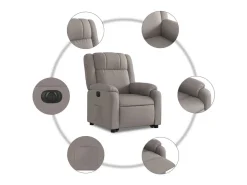 Poltrona* Poltrona Confortável | Poltrona reclinável elevatória elétrica cinza-acastanhado SHL471799 Taupe