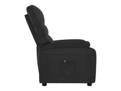 Clearance Poltrona Confortável | Poltrona reclinável elétrica couro artificial SHL384599 Preto
