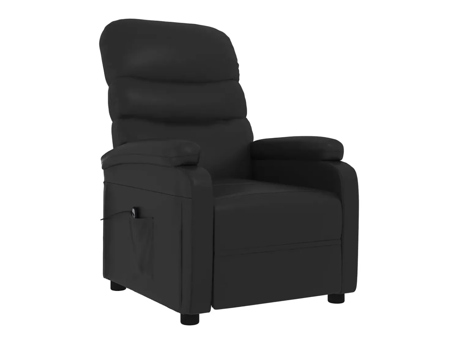 Clearance Poltrona Confortável | Poltrona reclinável elétrica couro artificial SHL384599 Preto