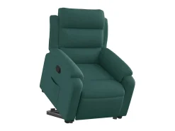 Online Poltrona Confortável | Poltrona reclinável elevatória tecido verde-escuro SHL925314 Verde pinho