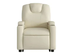Poltrona* Poltrona Confortável | Poltrona reclinável elevatória couro artificial cor SHL783590 Creme