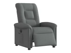 Poltrona Confortável | Poltrona reclinável elétrica tecido cinzento-escuro SHL498333^ Poltrona