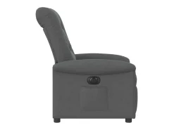 Poltrona Confortável | Poltrona reclinável elétrica tecido cinzento-escuro SHL498333^ Poltrona