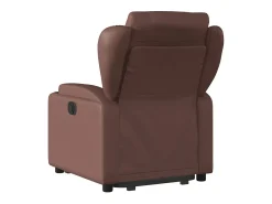 Poltrona* Poltrona Confortável | Poltrona reclinável elevatória couro artificial SHL669452 Castanho