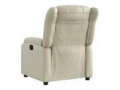 Poltrona| Poltrona Confortável | Poltrona reclinável elétrica couro artificial cor SHL524261 Creme