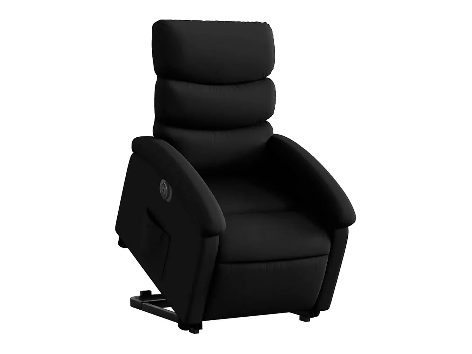 Poltrona| Poltrona Confortável | Poltrona reclinável elevatória elétrica couro artificial SHL680078 Preto