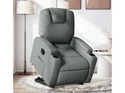 Poltrona| Poltrona Confortável | Poltrona reclinável elevatória elétrica tecido cinzento-escuro SHL864906 Cinza antracite