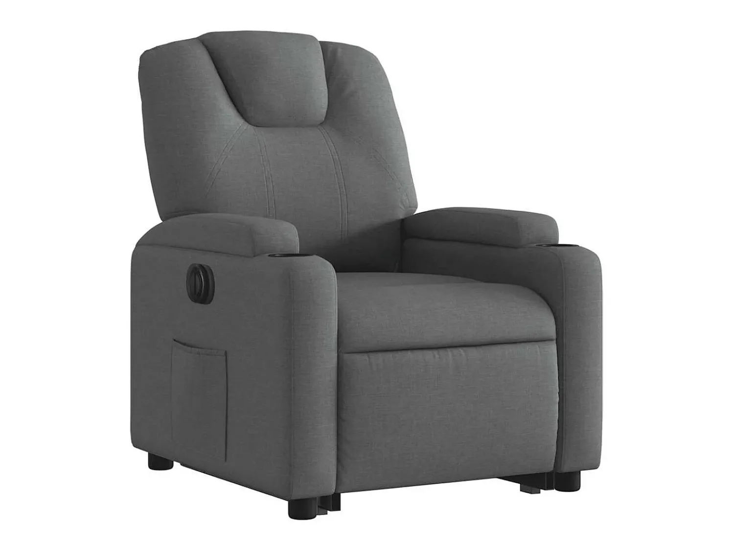 Poltrona| Poltrona Confortável | Poltrona reclinável elevatória elétrica tecido cinzento-escuro SHL864906 Cinza antracite
