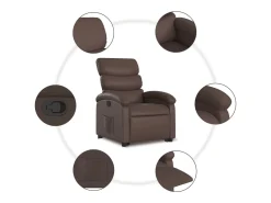 Poltrona Confortável | Poltrona reclinável elevatória couro artificial SHL577085^ Poltrona