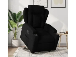 Poltrona| Poltrona Confortável | Poltrona reclinável elevatória elétrica tecido SHL57179 Preto