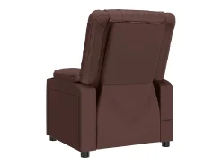 Best Poltrona Confortável | Poltrona reclinável elétrica couro artificial SHL938725 Castanho