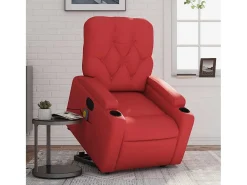 Poltrona| Poltrona Confortável | Poltrona reclinável elevatória elétrica couro artif. SHL906452 Vermelho