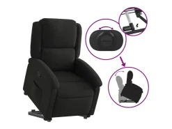 Poltrona| Poltrona Confortável | Poltrona reclinável elevatória tecido SHL564809 Preto
