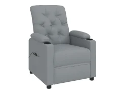 Clearance Poltrona Confortável | Poltrona reclinável elétrica tecido -claro SHL29910 Cinzento